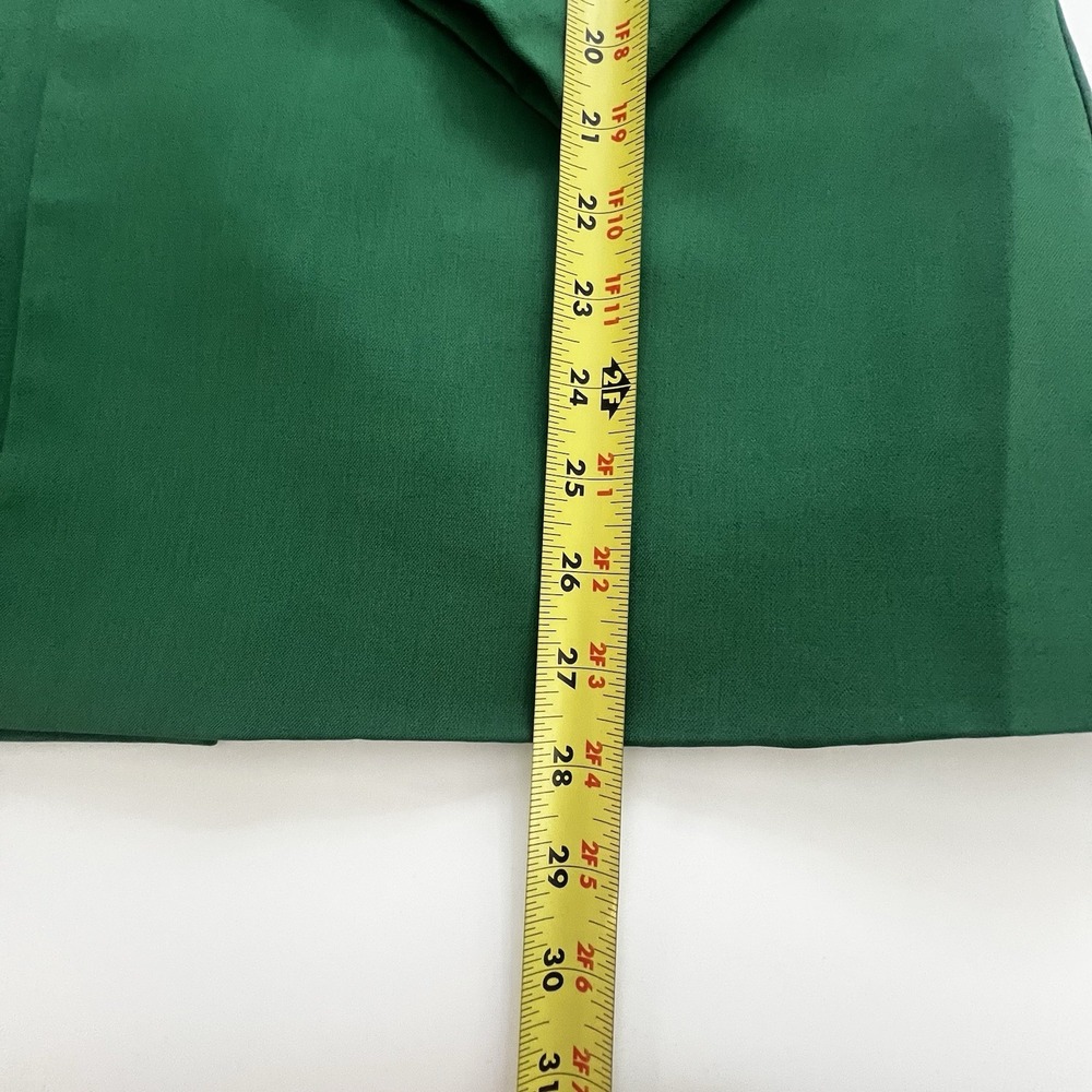 Womens Green Pant Suit Set Large Wide Leg Blazer Office Career Business Chic - Picture 6 of 12